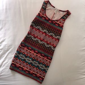 Multicolor mini dress